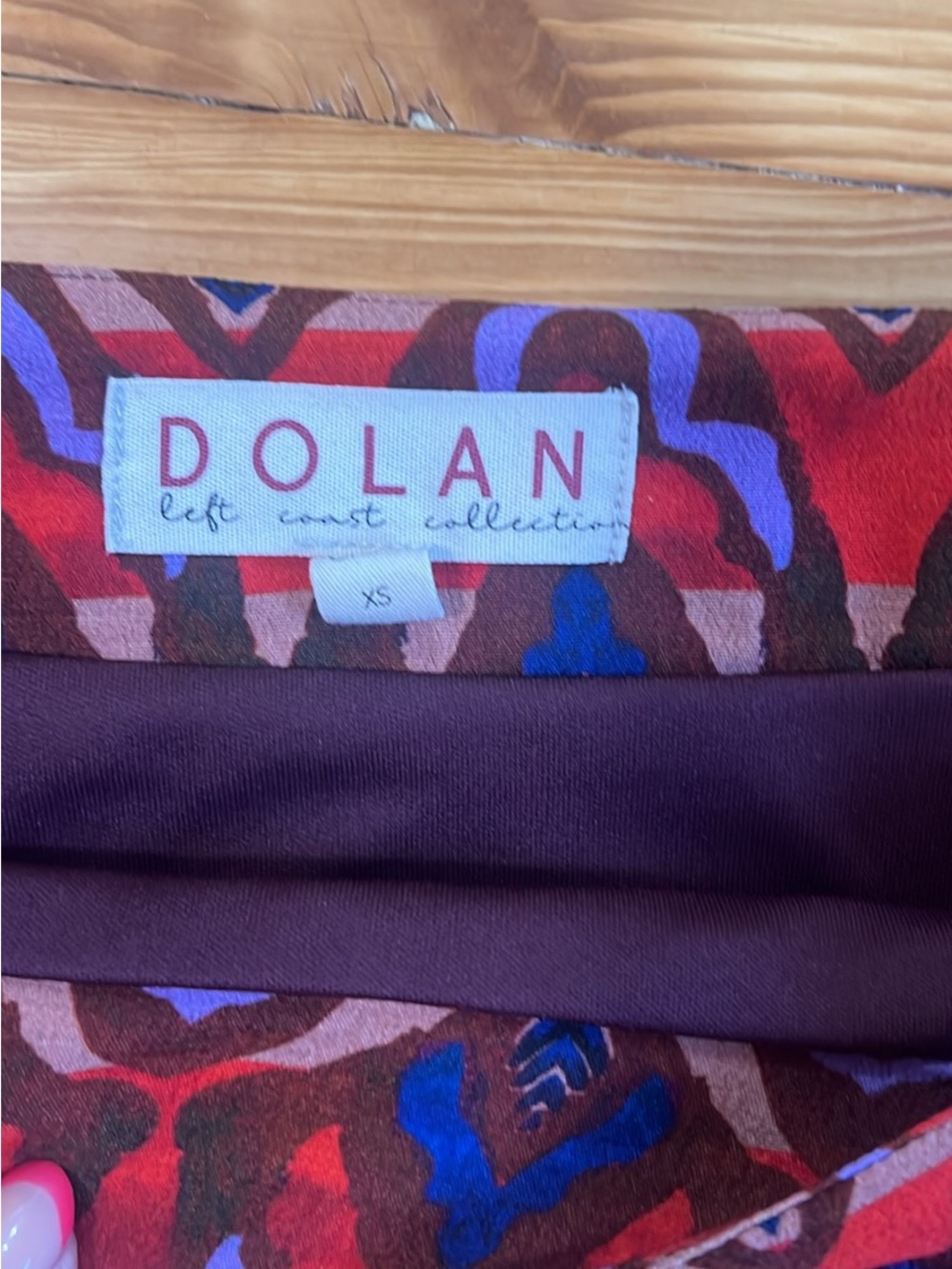 dolan Red Multi-Color Patterned Ruffled Mini Skirt - Picture 4 of 6